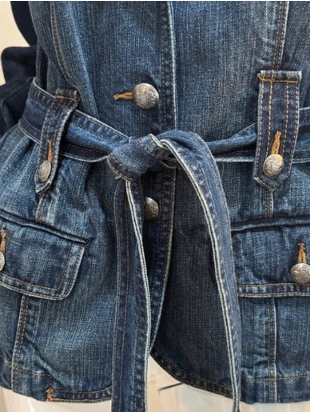 Ralph Lauren LRL Indigo Denim Belted Blazer Jacket Heritage Classic Americana - Picture 5 of 11